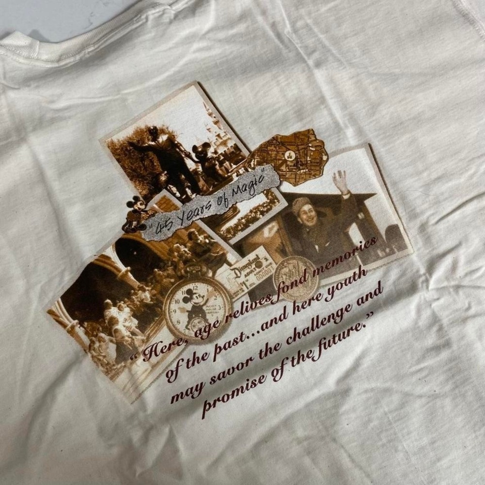 RARE NWT Vintage Disneyland 45th Anniversary T-Shirt XL Made‎ in USA